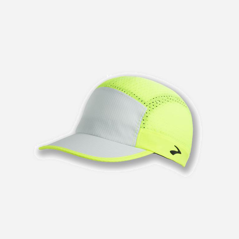 Brooks Men's Propel Mesh Running Hat Singapore - Icy Grey/Nightlife/GreenYellow (60817-ZDRN)